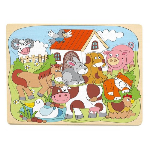 Kinder tier holzpuzzle - tier,