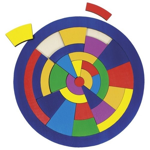 Einlegepuzzle kreis farben - einlegepuzzle,
