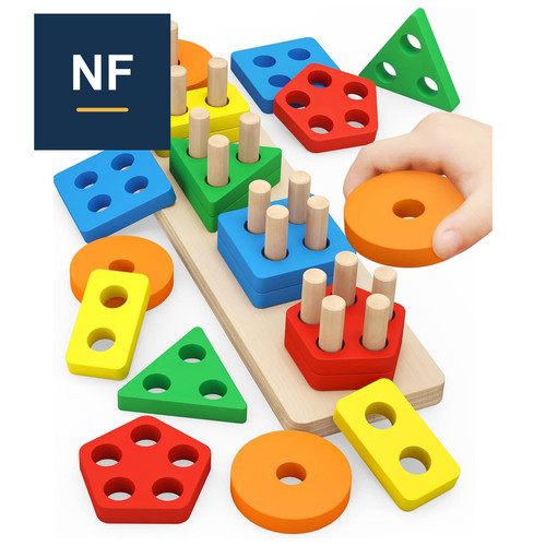 Steckpuzzle holz montessori - holz,