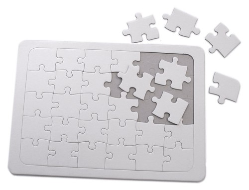 Leeres puzzlespiel teile - a4,